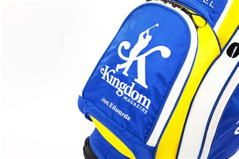 Close up of exclusive Vessel custom golf bag for Kingdom Magazine. | Golf bags, Custom golf, Bags