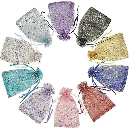 Amazon.com: Organza Gift Bags 100Pcs Gold Sheer Organza Bag 4x6 Inch ...