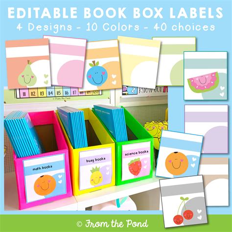 Classroom labels to organize your classroom equipment. — From the Pond