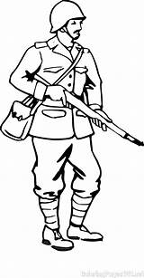 Realistic Soldier Coloring Page sketch template