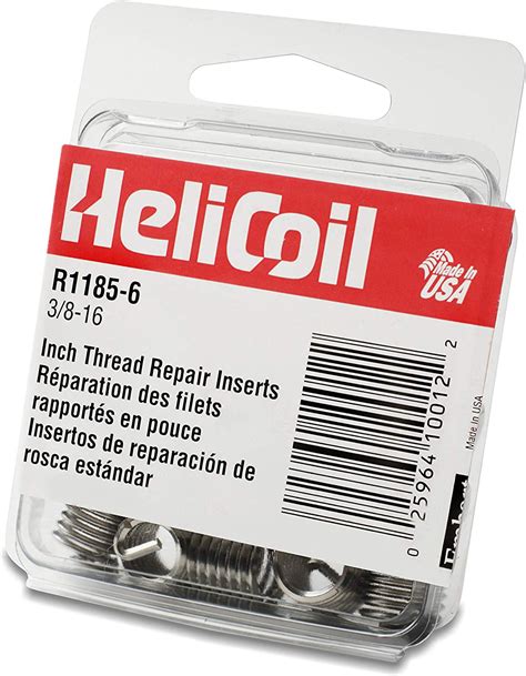 Heli-Coil R11856 3/8-16 Inserts/Pk 12, Helicoil Thread Repair Insert Size 3/8-16x .562 (R1185-6 ...