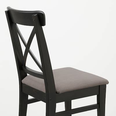 INGATORP / INGOLF table and 6 chairs, black/Nolhaga gray/beige, 431/4/61" - IKEA