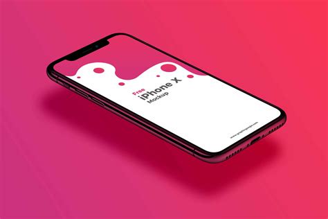 Gorgeous Floating Free iPhone X Mockup for iOS Apps