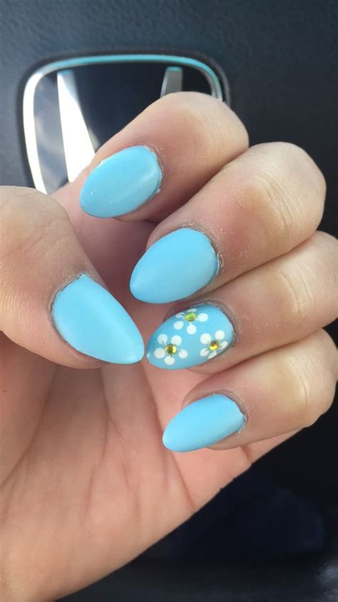 Light Blue Matte Nails | Home Inspiration