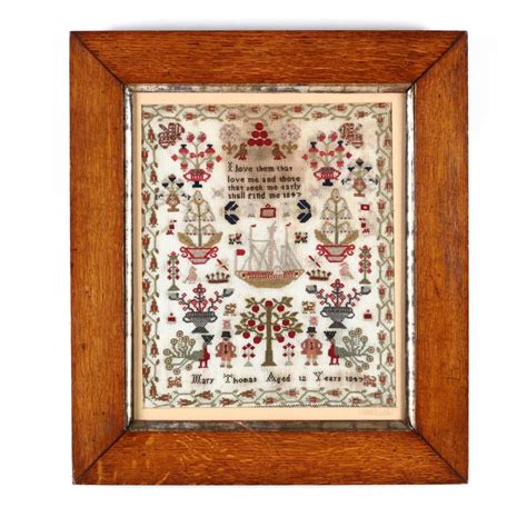 Antique Needlework Sampler, English - Jan 06, 2018 | Leland Little ...