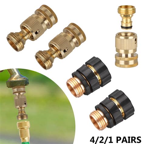 TSV 4/2/1 Pairs Garden Hose Quick Connect Water Hose Fitting, 3/4 ...