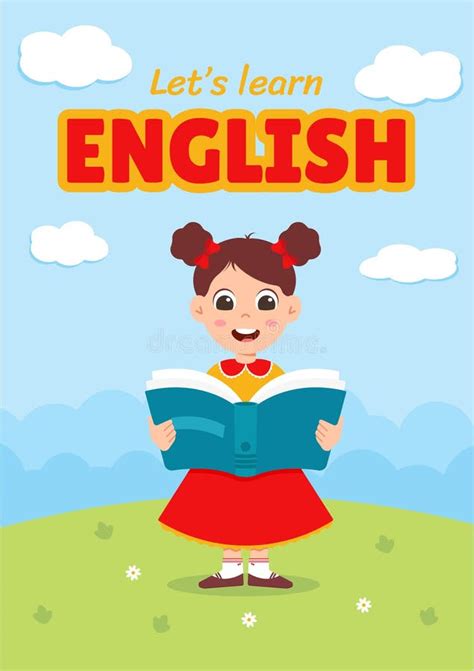 Cover English Girl Book. Teenager Schoolgirl Student, Isolated ...