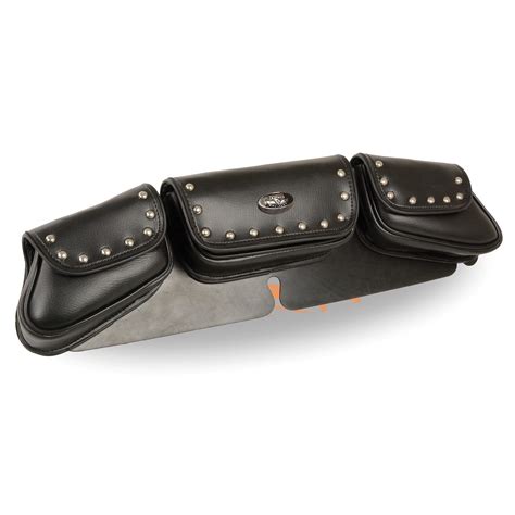 Triple Pocket Studded PVC Travel Windshield Bag (22X6X2) | Maine-Line Leather