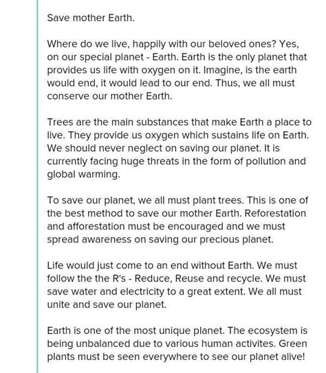 How To Help Mother Earth Essay - The Earth Images Revimage.Org