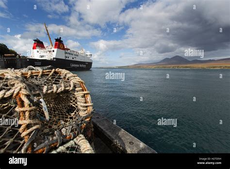 Isle of Islay, Scotland. Picturesque view of the CalMac ferry, MV ...