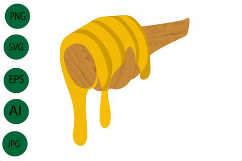 Wooden Honey Spoon Graphic by tania.bosc · Creative Fabrica