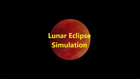 Lunar Eclipse Simulation - YouTube