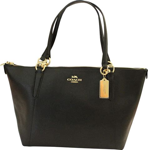 COACH Crossgrain Ava Tote Shoulder Bag Black: Amazon.ca: Luggage & Bags