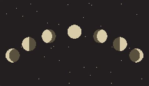 "The Moon Phases (Fases da Lua). Pixel-Art" Art Prints by A-Dacos | Redbubble