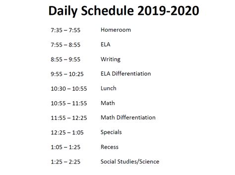 Schedule - Online CLASSROOM