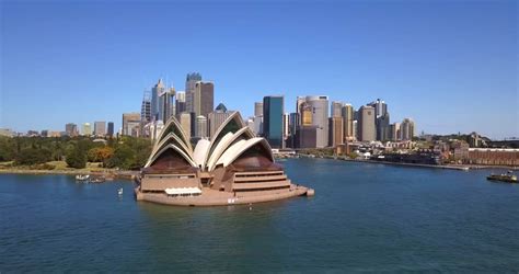 Stock Video Clip of Aerial panoramic view of the Sydney opera | Shutterstock