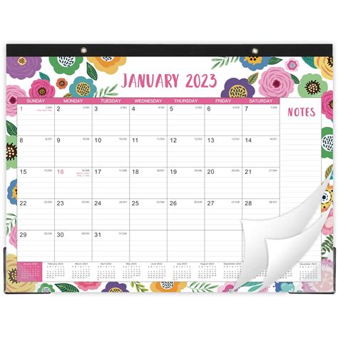 Large Desk Calendar 2023 - 2023 Desk Calendar, 12 Monthly Large Desk ...