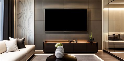 Modern living room with designer tv stand | Beautiful Homes