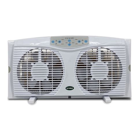 Optimus F-5286 Reversible 8" 3 Speed Cool Air Home Twin Window Fan w ...