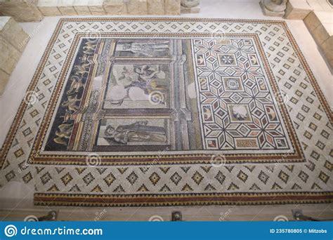 Ancient Mosaic in the Antakya Archaeology Museum, Turkey Editorial ...