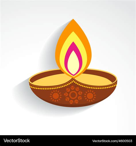 Colorful diwali diya Royalty Free Vector Image