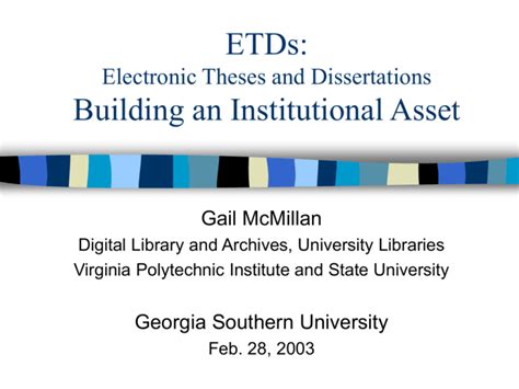 Electronic Theses and Dissertations