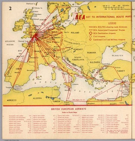 Airline Maps | British european airways, Route map, Route