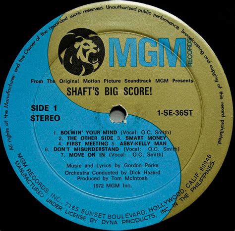 Shaft's big score! - the original motion picture soundtrack de Gordon ...