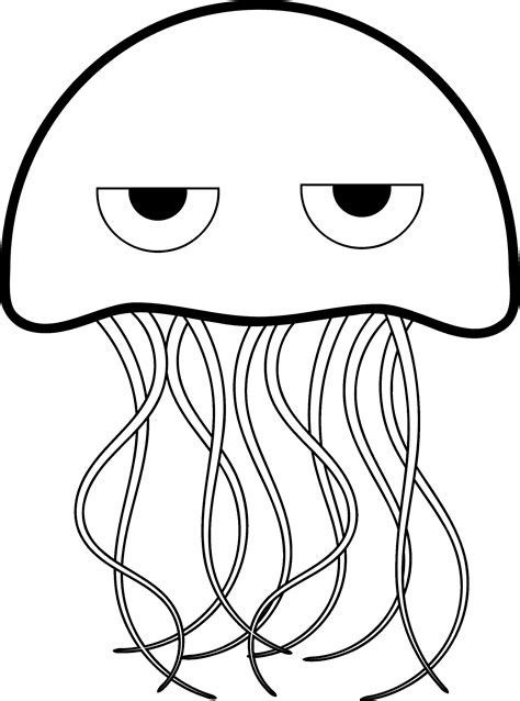 Jellyfish Clipart Black And White | Free download on ClipArtMag