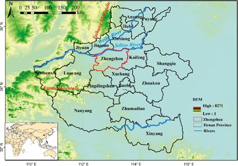 The location of Henan Province. | Download Scientific Diagram