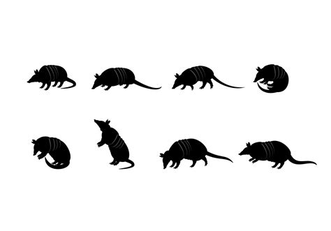 Armadillo Silhouette Free Vector 158897 Vector Art at Vecteezy