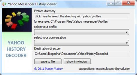 Open Yahoo Messenger Chat History with Yahoo Messenger History Viewer