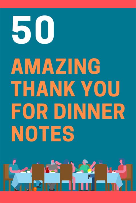 50 Amazing Thank You for Dinner Notes | Thank you for dinner, Dinner quotes, Thank you note wording