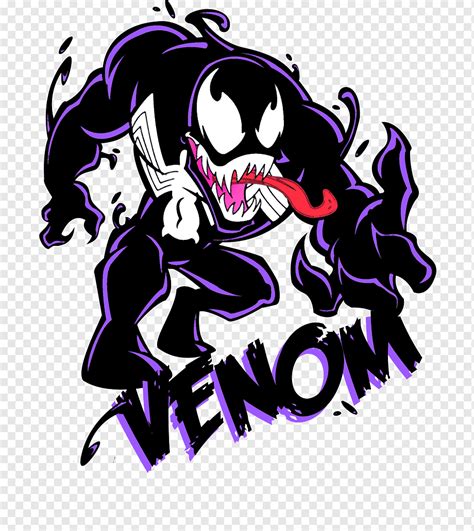 Venom illustration, Venom Spider-Man Art Carnage Drawing, venom, purple ...