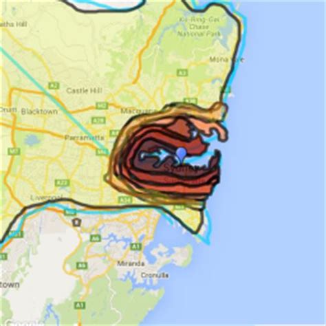 Sydney Population Density : Scribble Maps