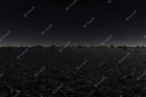 Premium Photo | Desert landscape in the night