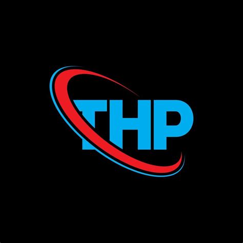 THP logo. THP letter. THP letter logo design. Initials THP logo linked with circle and uppercase ...