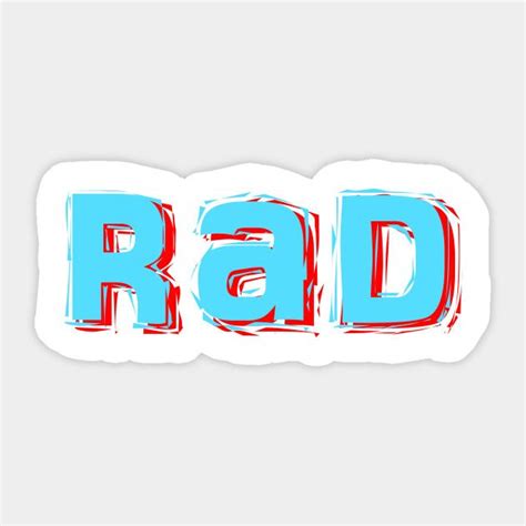 RAD Blue and Red by akdesign | Rad stickers, Rad, Sticker design