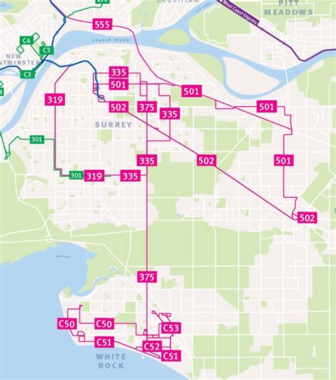 Surrey Bus Map