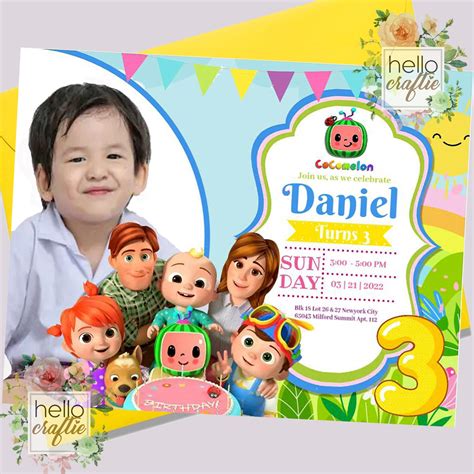 Cocomelon Theme Birthday Party Invitation Card | Lazada PH