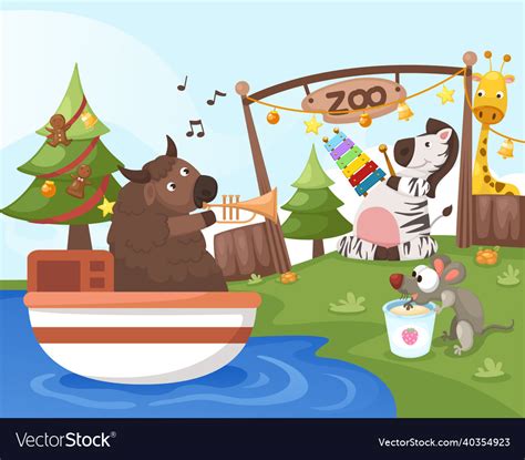 Party zoo Royalty Free Vector Image - VectorStock