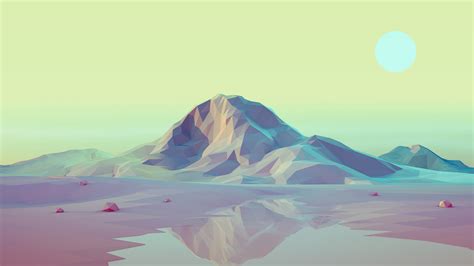 Mark Kirkpatrick, Landscape, Illustration, Mountains, Minimalism, Low poly Wallpapers HD ...