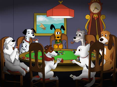 Disney Dogs Playing Poker by FeatherDragon29 on Newgrounds