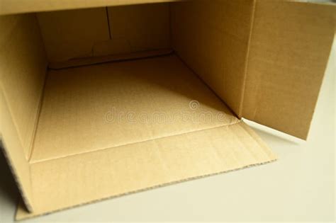 Close Up Brown Paper Box Packaging for Design Stock Image - Image of container, opened: 272930061