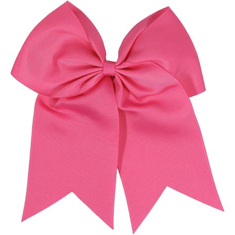 Cheer Hair Bow Large with Ponytail Holder Medium Pink 1