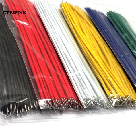 100PCS Tin Plated Breadboard PCB Solder Cable 24AWG 10CM Fly Jumper Wire Cable Tin Conductor ...