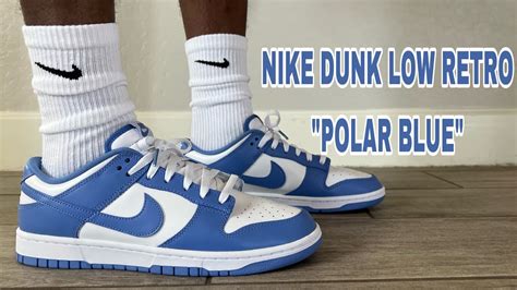 NIKE DUNK LOW RETRO "POLAR BLUE" REVIEW & ON FEET THIS COLOR BLOCKING IS JUST BEAUTIFUL ...