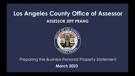 Los Angeles County Office of the Assessor - Preparing the Business ...