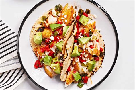 Seared Fish Tacos With Marinated Peppers Recipe | Recipe in 2023 | Marinated peppers recipe ...