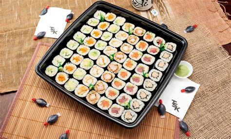 56-Piece Maki Sushi Platter - TSK | Groupon